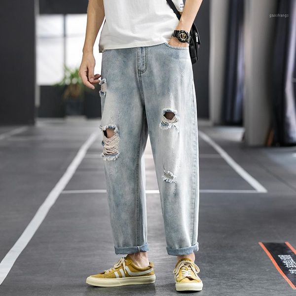 hip hop design brand ripped jeans for men's straight 2021 spring fashion punk skateboard moto bike vintage jean plus oversize1, Blue
hip hop design brand ripped jeans for men's straight 2021 spring fashion punk skateboard moto bike vintage jean plus oversize1, Blue