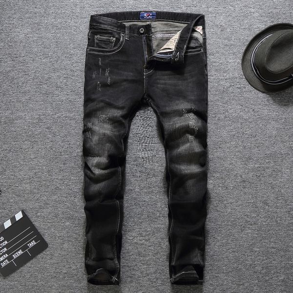 2021 new black color slim fit mode jeans cotton men long pants classic shaved men's breeze size 29-38 45o9, Blue
2021 new black color slim fit mode jeans cotton men long pants classic shaved men's breeze size 29-38 45o9, Blue