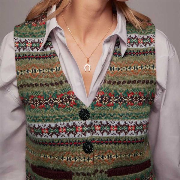 women's vests zxqj women 2021 fashion ribbed trims jacquard knitted cardigan vest vintage v neck sleeveless female pullovers chic, Black;white
women's vests zxqj women 2021 fashion ribbed trims jacquard knitted cardigan vest vintage v neck sleeveless female pullovers chic, Black;white