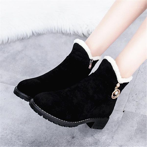 thick bottomed snow boots women's short boots new fashion versatile plus velvet warm cotton-padded shoes winter for female1, Black
thick bottomed snow boots women's short boots new fashion versatile plus velvet warm cotton-padded shoes winter for female1, Black