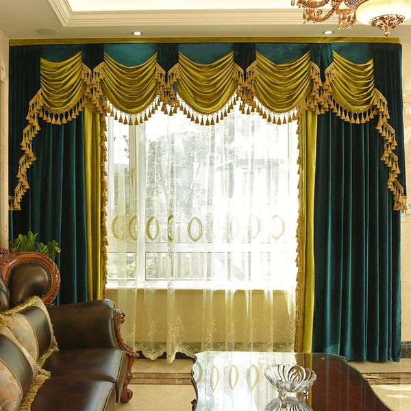 curtain & drapes custom luxury tassel european thicken solid italy velvet cloth blackout valance tulle e920
curtain & drapes custom luxury tassel european thicken solid italy velvet cloth blackout valance tulle e920