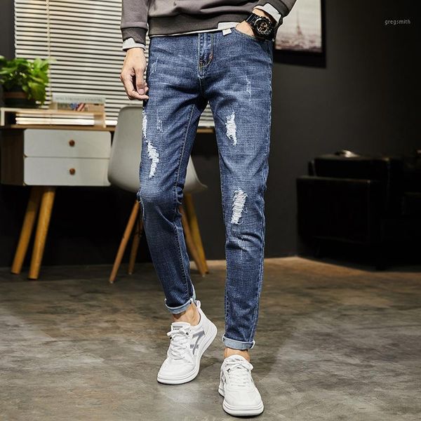 men's stretch regular jeans 2020 new business casual classic fashion style ripped denim straight trousers1, Blue
men's stretch regular jeans 2020 new business casual classic fashion style ripped denim straight trousers1, Blue