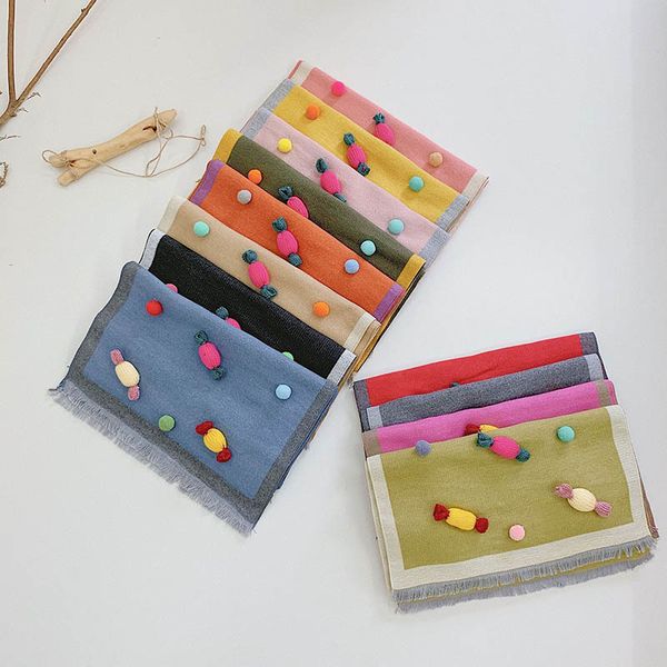 autumn winter new products baby cashmere tassels children's scarf wild decoration cute boys girls candy warm soft scarf b92, Blue;gray
autumn winter new products baby cashmere tassels children's scarf wild decoration cute boys girls candy warm soft scarf b92, Blue;gray