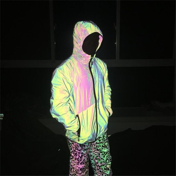 mens jackets and coats couple fashion colorfu reflective clothing nnight running hip hop hooded jacket jaqueta masculino inverno t200111, Black;brown
mens jackets and coats couple fashion colorfu reflective clothing nnight running hip hop hooded jacket jaqueta masculino inverno t200111, Black;brown