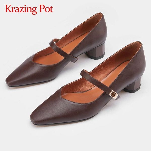 krazing pot new spring summer season full grain leather vintage handmade square toe thick med heel buckle straps women pumps l921, Black
krazing pot new spring summer season full grain leather vintage handmade square toe thick med heel buckle straps women pumps l921, Black