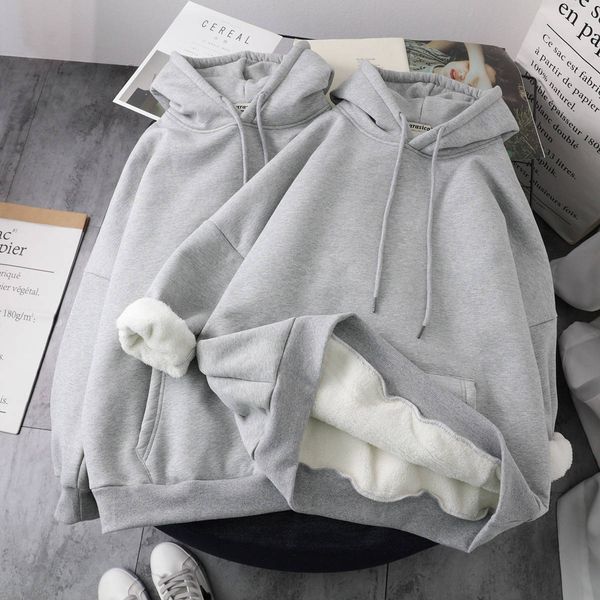lplus thick imitation cashmere sweater women's cotton hooded autumn winter 2019 new korean large loose fashion, Black
lplus thick imitation cashmere sweater women's cotton hooded autumn winter 2019 new korean large loose fashion, Black