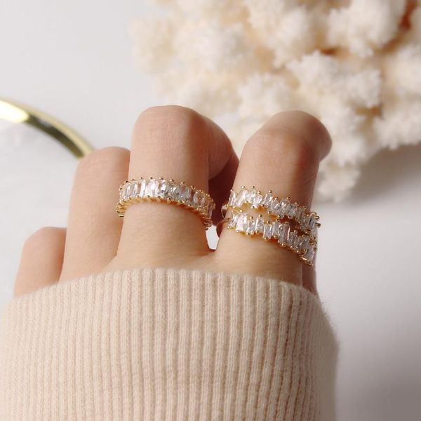 cluster rings korean selling fashion jewelry simple copper inlaid zircon ring student party gift female index finger open, Golden;silver
cluster rings korean selling fashion jewelry simple copper inlaid zircon ring student party gift female index finger open, Golden;silver