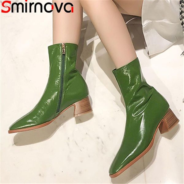 smirnova 2021 genuine leather boots thick heels square toe fashion ladies shoes autumn winter women ankle boots women, Black
smirnova 2021 genuine leather boots thick heels square toe fashion ladies shoes autumn winter women ankle boots women, Black