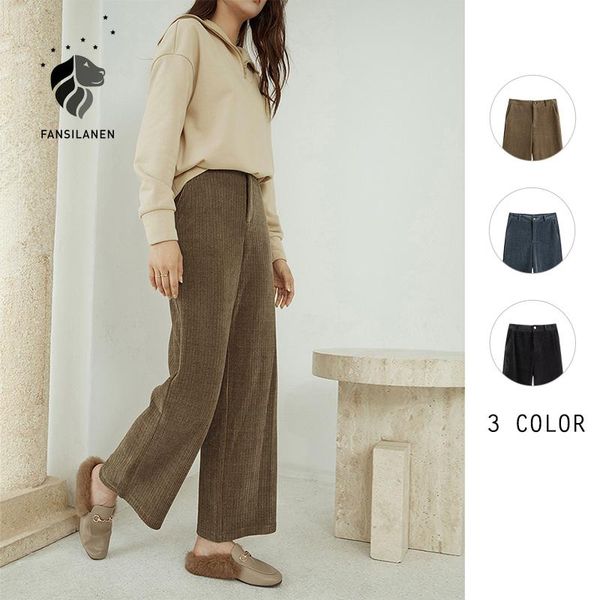 women's pants & capris fansilanen corduroy casaul wide leg capri women high waist loose black trousers autumn winter female knitted vin, Black;white
women's pants & capris fansilanen corduroy casaul wide leg capri women high waist loose black trousers autumn winter female knitted vin, Black;white