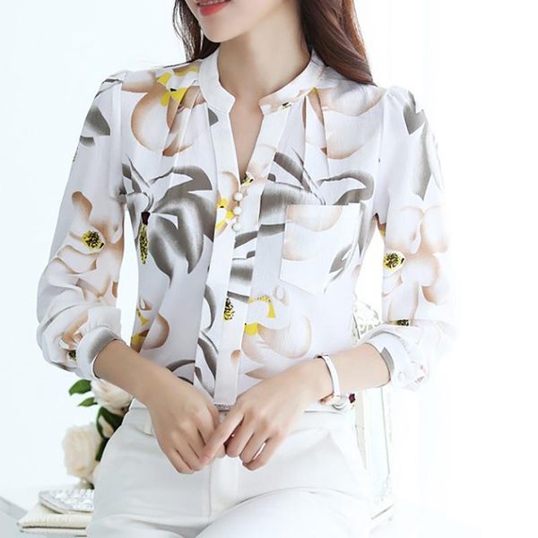 women spring autumn chiffon blouses chiffon blouses shirts ladies floral print blouse femme long sleeve plus size blusas, White
women spring autumn chiffon blouses chiffon blouses shirts ladies floral print blouse femme long sleeve plus size blusas, White