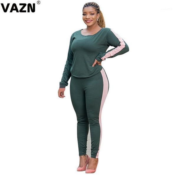 women's tracksuits vazn 2021 casual loose elegant sport fitness solid two piece set full sleeve pant 2 pieces set1, Gray
women's tracksuits vazn 2021 casual loose elegant sport fitness solid two piece set full sleeve pant 2 pieces set1, Gray