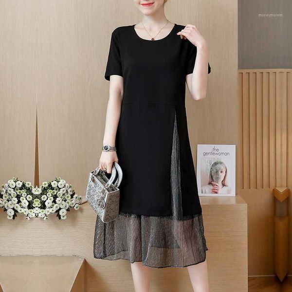 casual dresses plus size pleated mesh patchwork dress women 2021 summer stylish short sleeve cool korean black ladies oversized clothes1, Black;gray
casual dresses plus size pleated mesh patchwork dress women 2021 summer stylish short sleeve cool korean black ladies oversized clothes1, Black;gray