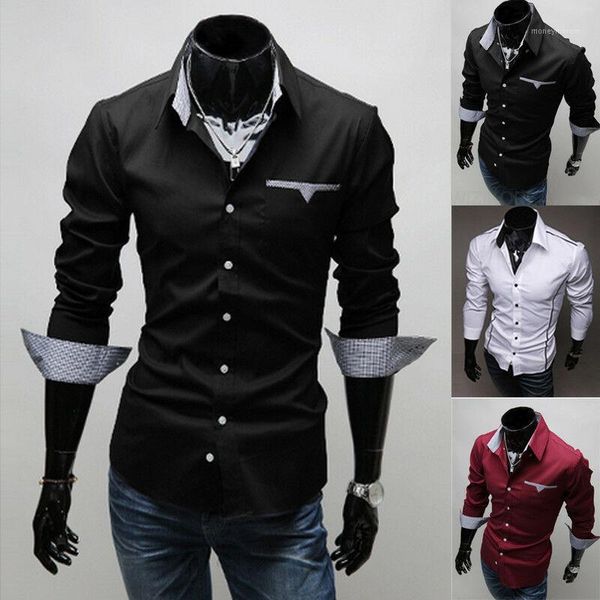 men's dress shirts fashion stylish mens black white slim fit long sleeve formal summer autumn clothes plus size -2xl1, White;black
men's dress shirts fashion stylish mens black white slim fit long sleeve formal summer autumn clothes plus size -2xl1, White;black
