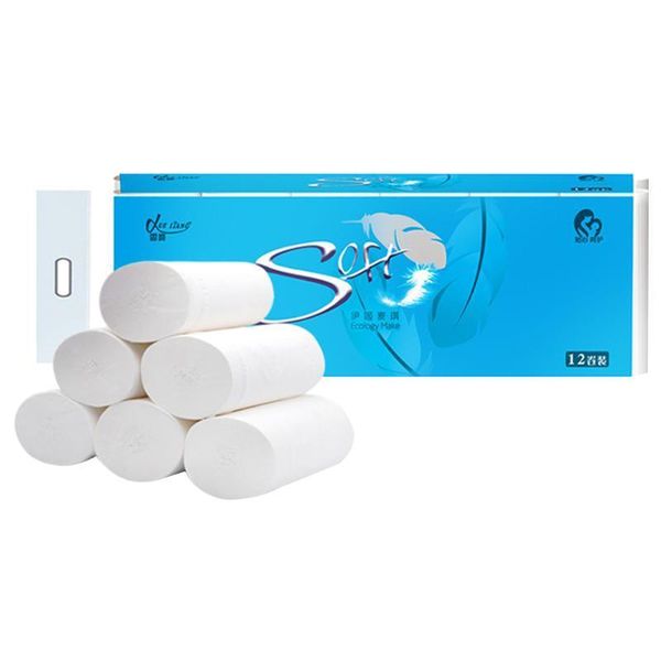 12 toilet paper, white tissue household kitchen bathroom four-layer roll paper towels, soft skin-friendly
12 toilet paper, white tissue household kitchen bathroom four-layer roll paper towels, soft skin-friendly