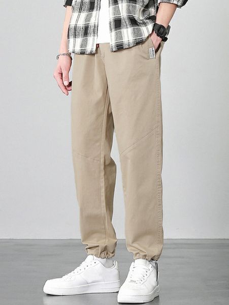 men drawstring waist slant pocket pants m0no#, Black
men drawstring waist slant pocket pants m0no#, Black