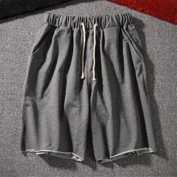 men's shorts men casual plus size 5xl solid elastic waist knee length drawstring beach males leisure chic loose trendy all-match, White;black
men's shorts men casual plus size 5xl solid elastic waist knee length drawstring beach males leisure chic loose trendy all-match, White;black