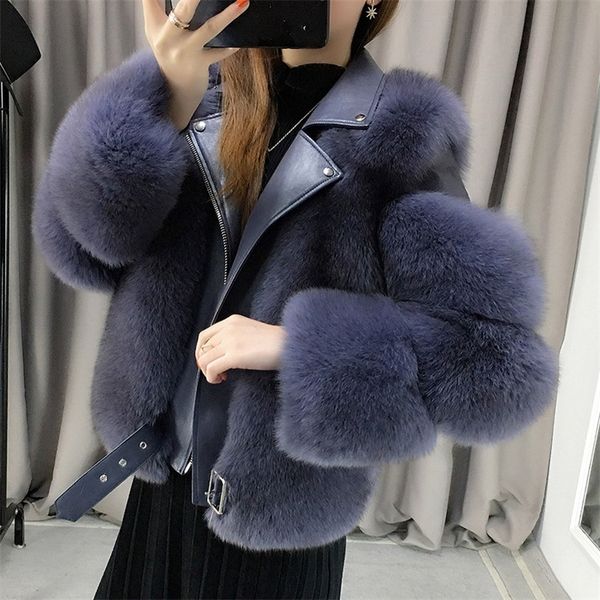 zdfurs* import fox fur patchwork double-faced fur moto & biker coat women leather fur overcoats 201212, Black
zdfurs* import fox fur patchwork double-faced fur moto & biker coat women leather fur overcoats 201212, Black