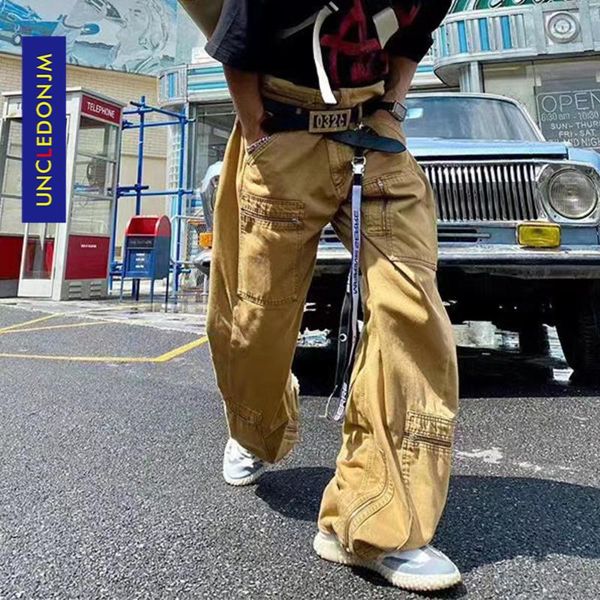 uncledonjm multi pocket overalls men's loose straight pants patchwork jeans mens street wear hip hop jeans 20216, Blue
uncledonjm multi pocket overalls men's loose straight pants patchwork jeans mens street wear hip hop jeans 20216, Blue