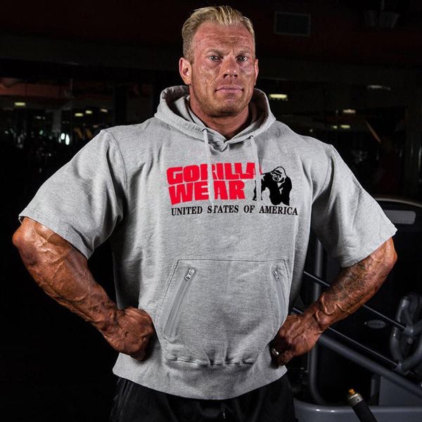 casual print hoodies short sleeve sweatshirt men gym fitness workout clothes cotton autumn hooded pullover brand sportswear, Black
casual print hoodies short sleeve sweatshirt men gym fitness workout clothes cotton autumn hooded pullover brand sportswear, Black