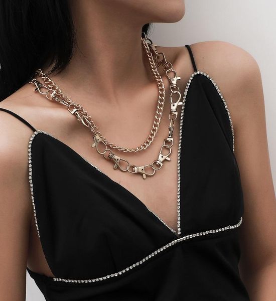 find me simple multilayer alloy necklace geometric buckle chain necklace women's new fashion jewelry accessories, Silver
find me simple multilayer alloy necklace geometric buckle chain necklace women's new fashion jewelry accessories, Silver