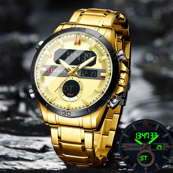 curren fashion sport gold men's digital watches with stainless steel chronograph luminou wristwatch led male wrist watch for
curren fashion sport gold men's digital watches with stainless steel chronograph luminou wristwatch led male wrist watch for