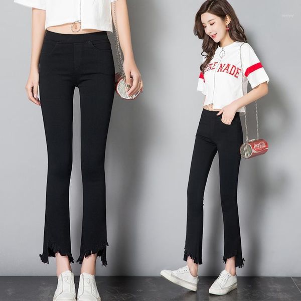 2020 spring new micro-trumpet leggings women wear stretch casual high waist black thin section nine pants1, Blue
2020 spring new micro-trumpet leggings women wear stretch casual high waist black thin section nine pants1, Blue