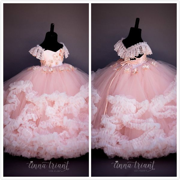 pink lace beaded flower girl dresses ball gown hand made flowers little girl wedding dresses vintage pageant dresses gowns f089, White;blue
pink lace beaded flower girl dresses ball gown hand made flowers little girl wedding dresses vintage pageant dresses gowns f089, White;blue