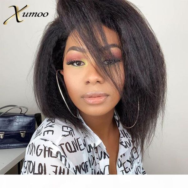 xumoo kinky straight human hair wigs bob t-part lace front wigs balck short bob remy human hair with bangs for black women, Black;brown
xumoo kinky straight human hair wigs bob t-part lace front wigs balck short bob remy human hair with bangs for black women, Black;brown