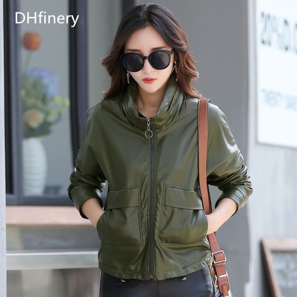 leather jacket women bust 102- short design baseball uniform hide hoodies vintage casual leather jackets lj201012, Black
leather jacket women bust 102- short design baseball uniform hide hoodies vintage casual leather jackets lj201012, Black