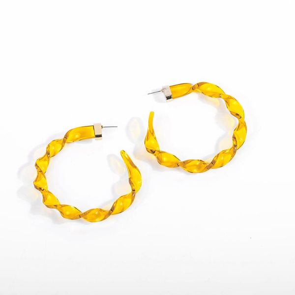 charm clear yellow twisted earring fashion acrylic resin big round geometric statement drop earring wedding party jewelry, Silver
charm clear yellow twisted earring fashion acrylic resin big round geometric statement drop earring wedding party jewelry, Silver