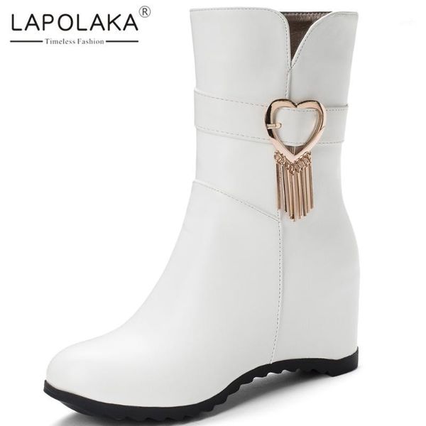 boots lapolaka 2021 fashion increasing high heels mid calf woman shoes metal decoration zipper women boots1, Black
boots lapolaka 2021 fashion increasing high heels mid calf woman shoes metal decoration zipper women boots1, Black