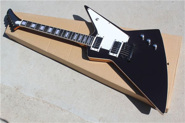mahogany wood black explorer electric guitar
mahogany wood black explorer electric guitar
