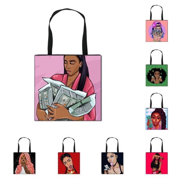 afro girls shoulder bag cartoon printed handbag totes women crossbody bags large shopping folden bag designer handbags tote 30 color f102602, Black
afro girls shoulder bag cartoon printed handbag totes women crossbody bags large shopping folden bag designer handbags tote 30 color f102602, Black