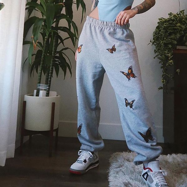 women fashion butterfly printed pant 2020 lady sports running pants femme casual long pants streetwear #t1g, Black;white
women fashion butterfly printed pant 2020 lady sports running pants femme casual long pants streetwear #t1g, Black;white