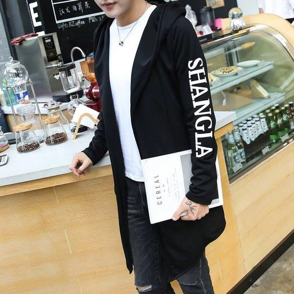 autumn thin hooded trench men slim cardigan long casual windbreaker men letter print fashion dance show trench coats, Tan;black
autumn thin hooded trench men slim cardigan long casual windbreaker men letter print fashion dance show trench coats, Tan;black
