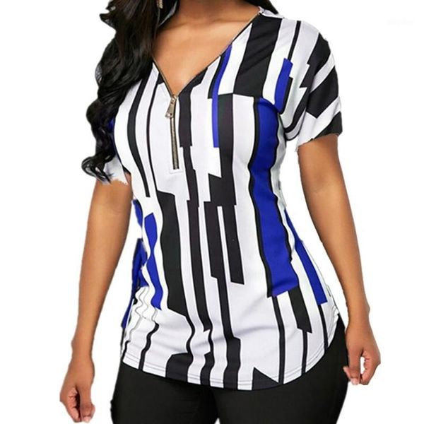 summer casual tee shirts women short sleeve loose patchwork v-neck zipper t-shirt x1, White
summer casual tee shirts women short sleeve loose patchwork v-neck zipper t-shirt x1, White