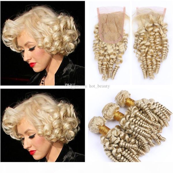 aunty funmi hair blonde human hair weaves with lace closure 613 blonde virgin malaysian bouncy curl hair bundles with lace closure, Black
aunty funmi hair blonde human hair weaves with lace closure 613 blonde virgin malaysian bouncy curl hair bundles with lace closure, Black