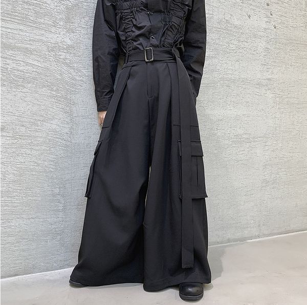 yamamoto dark autumn and winter three-dimensional pocket loose wide-leg straight trousers trendy belt casual pants men's overalls, Black
yamamoto dark autumn and winter three-dimensional pocket loose wide-leg straight trousers trendy belt casual pants men's overalls, Black