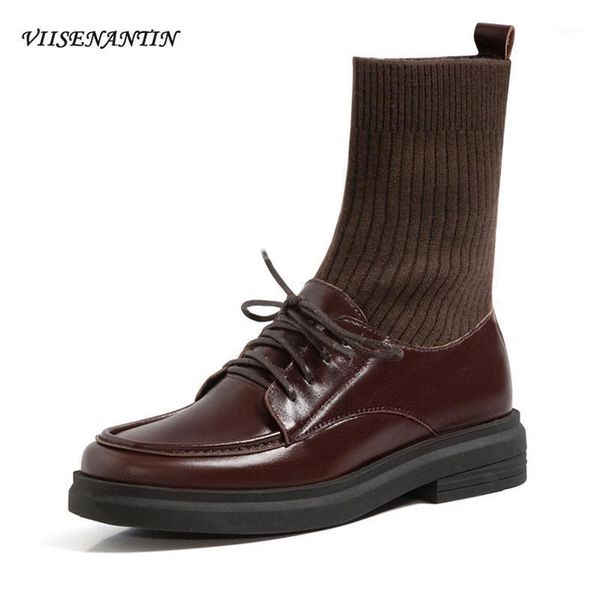 british style short boots women's autumn 2020 new leather fashion socks boots round toe casual flat-bottomed elastic women1, Black
british style short boots women's autumn 2020 new leather fashion socks boots round toe casual flat-bottomed elastic women1, Black