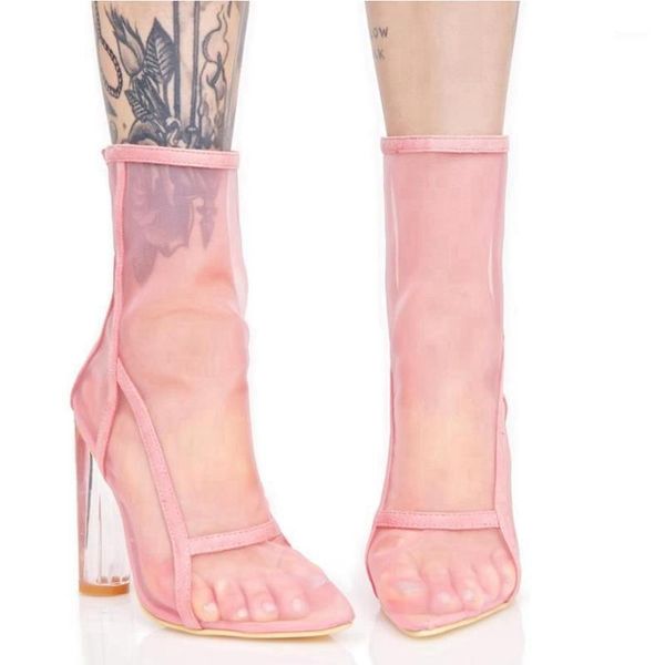 women mesh boots clear perspex heel mesh ankle boots transparent thick heel summer chunky heels woman1, Black
women mesh boots clear perspex heel mesh ankle boots transparent thick heel summer chunky heels woman1, Black