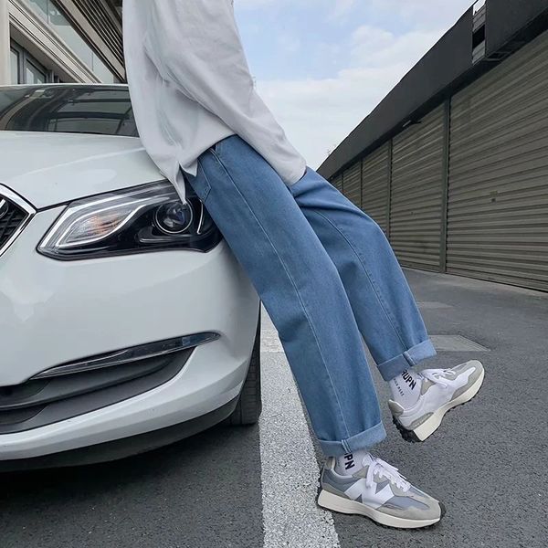 spring and autumn fashion brand ins straight jeans men's korean fashion loose youth wide leg casual daddy pants, Blue
spring and autumn fashion brand ins straight jeans men's korean fashion loose youth wide leg casual daddy pants, Blue