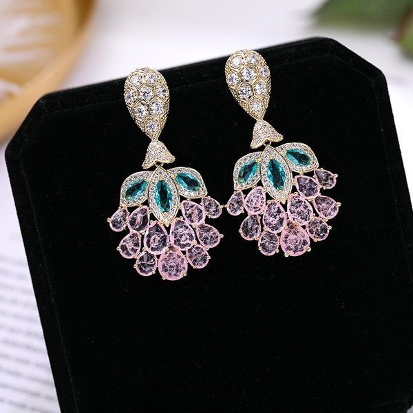 dangle & chandelier green leaf grape luxury super flash drop earrings exaggerated fairy elegant crystal flower ear accessories, Silver
dangle & chandelier green leaf grape luxury super flash drop earrings exaggerated fairy elegant crystal flower ear accessories, Silver