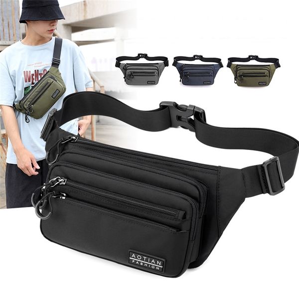 brand nylon waterproof men's waist packs boy outdoor travel bag chest storage pocket male drop 220216
brand nylon waterproof men's waist packs boy outdoor travel bag chest storage pocket male drop 220216