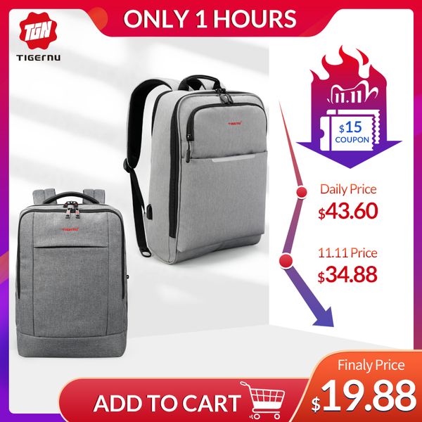 tigernu casual men 15.6inch anti theft lapbackpack bag fashion usb backpack male travel school backpack for men
tigernu casual men 15.6inch anti theft lapbackpack bag fashion usb backpack male travel school backpack for men