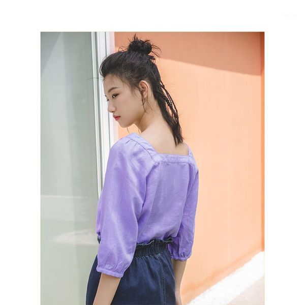inman square neck literary retro casual loose slim three quarter sleeve women blouse1, White
inman square neck literary retro casual loose slim three quarter sleeve women blouse1, White