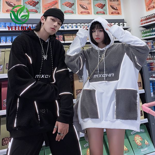 hoodie for men women couple clothes 2020 winter 3m reflective color matching cool fashion harajuku sweatshirt warm c1115, Black;white
hoodie for men women couple clothes 2020 winter 3m reflective color matching cool fashion harajuku sweatshirt warm c1115, Black;white
