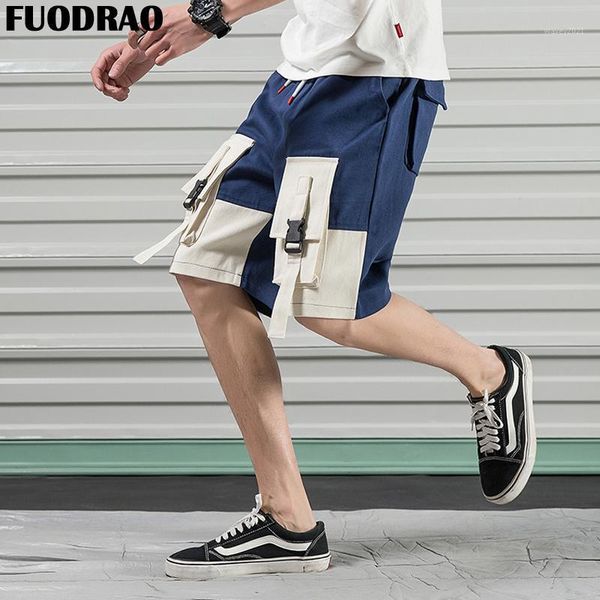 men's shorts fuodrao vintage casual men patchwork cotton summer hip hop streetwear korean fashion cargo d0121, White;black
men's shorts fuodrao vintage casual men patchwork cotton summer hip hop streetwear korean fashion cargo d0121, White;black