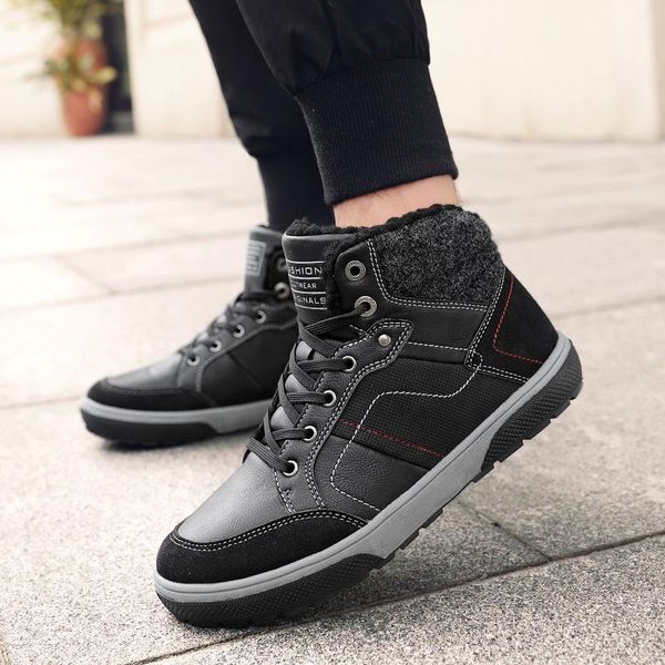 boots men for winter snow warm fur&plush lace up high fashion shoes sneakers zapatos de hombre a97081, Black
boots men for winter snow warm fur&plush lace up high fashion shoes sneakers zapatos de hombre a97081, Black