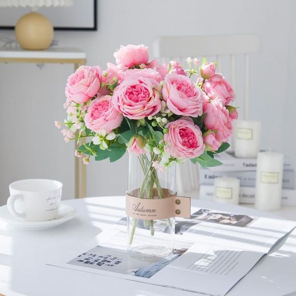 decorative flowers & wreaths artificial small bouquet home decors faux rose peony wedding decoration for table silk
decorative flowers & wreaths artificial small bouquet home decors faux rose peony wedding decoration for table silk