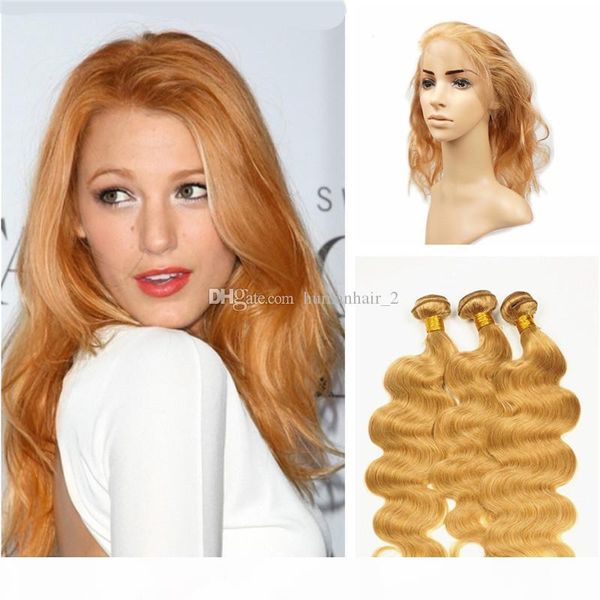 #27 honey blonde body wave 22.5*4*2 pre plucked 360 lace frontal closure with bundles virgin brazilian human hair 8a strawberry blonde, Black;brown
#27 honey blonde body wave 22.5*4*2 pre plucked 360 lace frontal closure with bundles virgin brazilian human hair 8a strawberry blonde, Black;brown